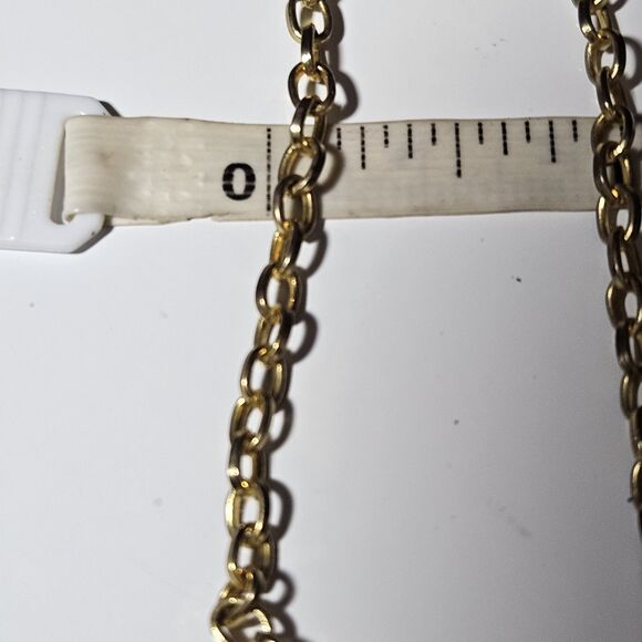 Gold Tone Red Enamel Circular Pendant With Red Rhinestone Accent Necklace 16 To - Picture 8 of 14